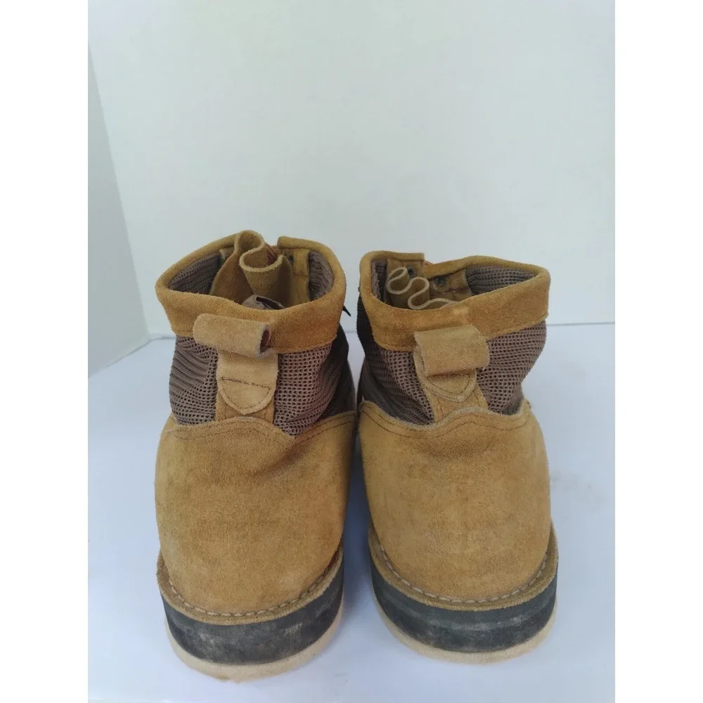 Danner Suede Mesh Work‎ Boots Tan Brown Made in USA Mens Lace Up Utility Boots